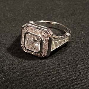 Sterling silver and CZ ring
